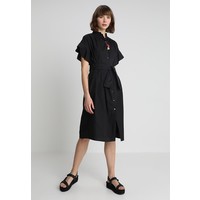 Scotch & Soda MIDI LENGTH DRESS WITH SHELL FABRIC BELT Sukienka koszulowa black SC321C013