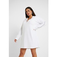 Missguided Plus CURVE ZIP FRONT SLOGAN DRESS Sukienka letnia white M0U21C0AC