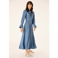 IVY & OAK MIT BINDESCHLEIFE Długa sukienka blue IV321C06C