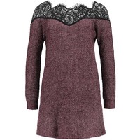 ONLY ONLHANNA ALLY DRESS Sukienka dzianinowa potent purple/black OP421C02Z