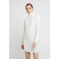 Missguided ROLL NECK BASIC DRESS Sukienka dzianinowa off white M0Q21C19U