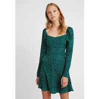Missguided Tall MILKMAID SKATER DRESS POLKA Sukienka letnia green MIG21C03W