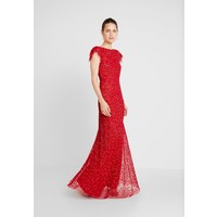 Maya Deluxe ALL OVER EMBELLISHED MAXI DRESS WITH FLUTTER SLEEVE Suknia balowa red M2Z21C03W
