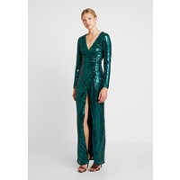 Club L London LONG SLEEVE SEQUIN WRAP MAXI DRESS Suknia balowa green CLK21C03W