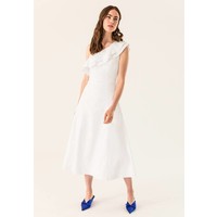 IVY & OAK ONE SHOULDER VALANCE DRESS Długa sukienka bright white IV321C05T