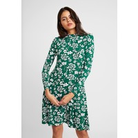 Dorothy Perkins FLORAL HIGH NECK SWING Sukienka z dżerseju green DP521C24K