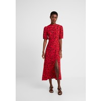 New Look Tall LOUSIA FLORAL HI NECK SPLIT MIDI DRESS Sukienka letnia red/black NEB21C021
