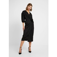 Topshop WRAP DRESS Sukienka koktajlowa black TP721C156