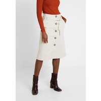 Pedro del Hierro SKIRT WITH BUTTONS AND BELT Spódnica trapezowa ivory PEQ21B002