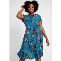 Dorothy Perkins Curve FLORAL Sukienka letnia teal DP621C0CZ