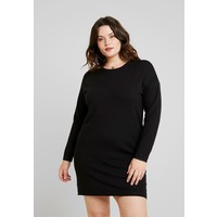 Vero Moda Curve VMHAPPY BASIC ZIPPER DRESS Sukienka dzianinowa black VEE21C01S
