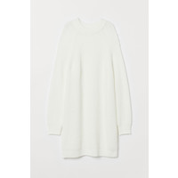 H&M Dzianinowa sukienka 0774151001 Biały