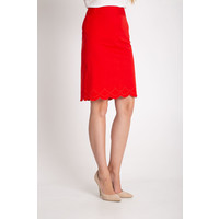 Quiosque Czerwona spódnica z ażurowym wzorem 7FU004601