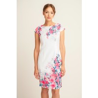 Quiosque Biała sukienka z kwiatowym wzorem 4HH019110