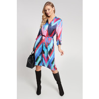 Quiosque Koszulowa sukienka z geometrycznym wzorem 4IX022524