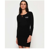Superdry FINLEY EMBROIDERED MINI DRESS Sukienka z dżerseju black SU221C0CZ