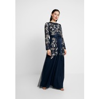 Maya Deluxe CONTRAST EMBELLISHED MAXI DRESS WITH FLUTED SLEEVES Suknia balowa navy M2Z21C04W