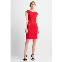 Quiosque Czerwona sukienka z żakardowym wzorem 4HO010600