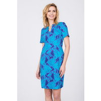 Quiosque Niebieska sukienka z florystycznym wzorem 4DC004853