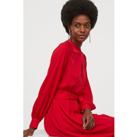 H&M Sukienka z wiązaniem 0835247002 Czerwony