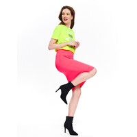 Top Secret ołówkowa spódnica damska w neonowym kolorze SSD1412