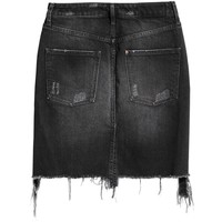 H&M Spódnica dżinsowa 0554640001 Czarny/Sprany