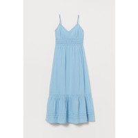 H&M Długa sukienka z koronką 0752486001 Jasnoniebieski