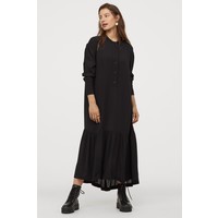 H&M Długa sukienka z diagonalu 0859152001 Czarny