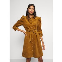 Selected Femme CORDUROY SHORT DRESS Sukienka koszulowa bronze brown SE521C0SM
