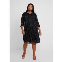 Ciso V-NECK SHIFT DRESS 3/4 SLEEVE Sukienka letnia black CI421C01A