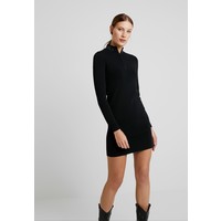 Calvin Klein Jeans NECK LOGO FITTED DRESS Sukienka etui black C1821C04R