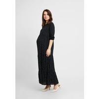 New Look Maternity SMOCK MAXI POLKA DOT Długa sukienka black N0B29F05X