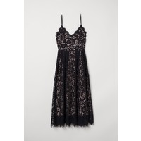 H&M Koronkowa sukienka 0608007001 Czarny