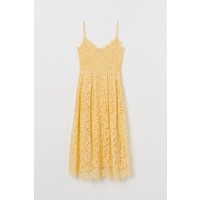 H&M Koronkowa sukienka 0608007001 Żółty