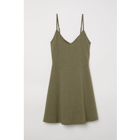 H&M Krótka sukienka z dżerseju 0496762005 Zielony melanż