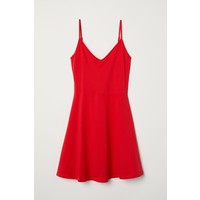 H&M Krótka sukienka z dżerseju 0496762005 Czerwony