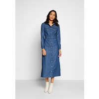 Warehouse BUCKLE DETAIL DRESS Sukienka jeansowa dark wash WA221C0NS