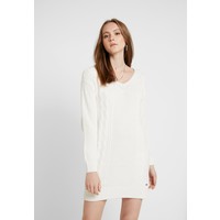 Hollister Co. BACK DRESS Sukienka dzianinowa white H0421C01S