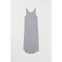 H&M Długa sukienka z dżerseju 0635222002 Jasnoszary melanż