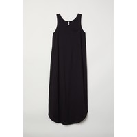H&M Długa sukienka z dżerseju 0635222001 Czarny