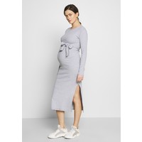 Missguided Maternity SOFT SPLIT SIDE BELTED DRESS Sukienka z dżerseju grey M5Q29F002