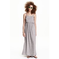 H&M Długa sukienka 0212629036 Ciemnoszary melanż