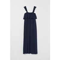 H&M MAMA Długa sukienka z dżerseju 0751794001 Ciemnoniebieski