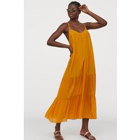H&M Długa sukienka plażowa 0820476001 Żółty