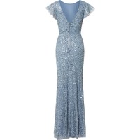 Maya Deluxe Suknia wieczorowa 'FLUTTER SLEEVE ALL OVER SEQUIN MAXI DRESS WITH DIP BACK' MDX0020001000001