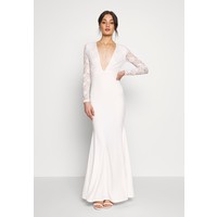 Missguided BRIDAL PLUNGE LONG SLEEVED MAXI DRESS Suknia balowa ivory M0Q21C1HB