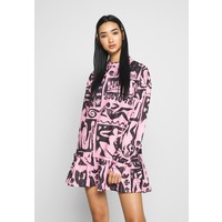 NEW girl ORDER ABSTRACT FRILL DRESS Sukienka letnia pink NEM21C00E
