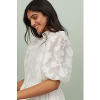 H&M Sukienka z żakardowej tkaniny 0879646002 Biały