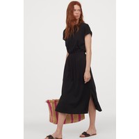 H&M Dżersejowa sukienka z modalem 0824767003 Czarny