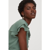 H&M Sukienka z dekoltem w serek 0618287005 Zielony